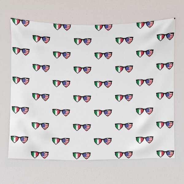 Item preview, Italian American Flags Sunglasses - Heart Shaped Flag Sunglasses designed and sold by molamode.