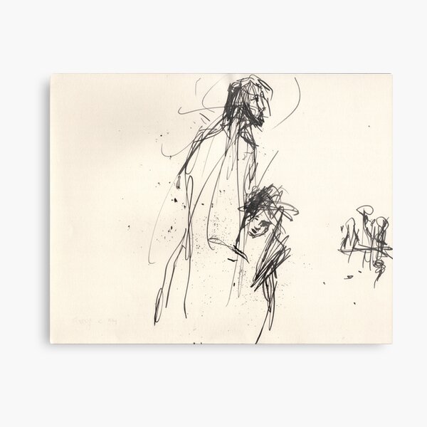 Jesus protects Mary Magdalene Metal Print
