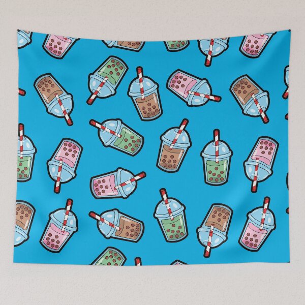 Item preview, Bubble Tea Blue Pattern designed and sold by keeleypost.