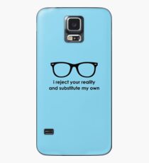 i reject your reality and substitute my own - Blue and Black Line Case/Skin for Samsung Galaxy