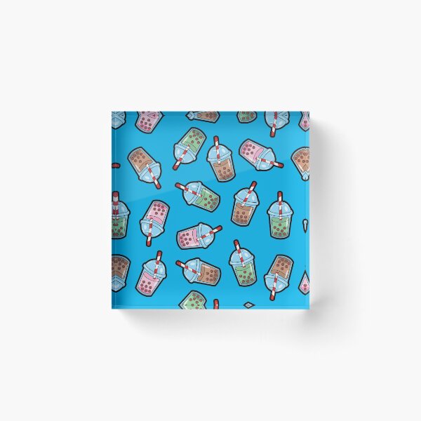 Item preview, Bubble Tea Blue Pattern designed and sold by keeleypost.