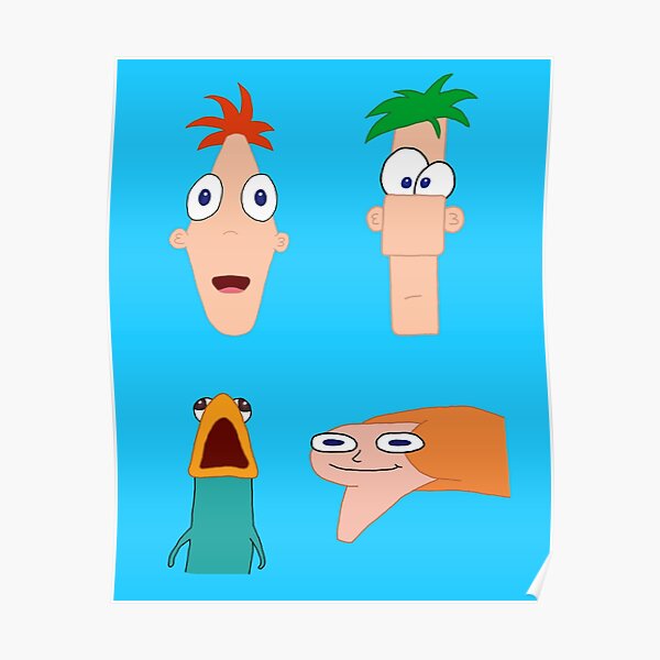 front facing phineas and ferb Poster