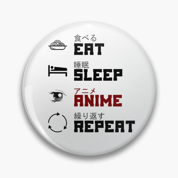 Item preview, Eat Sleep Anime Manga Weeabo Kanji Japanese designed and sold by DerNerd.