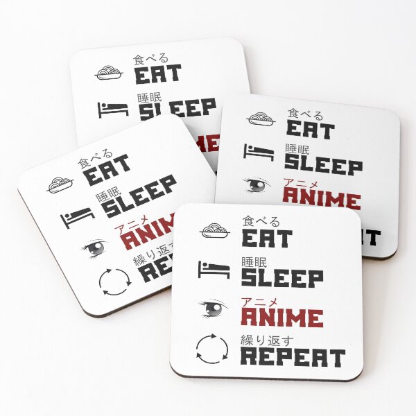 Item preview, Eat Sleep Anime Manga Weeabo Kanji Japanese designed and sold by DerNerd.