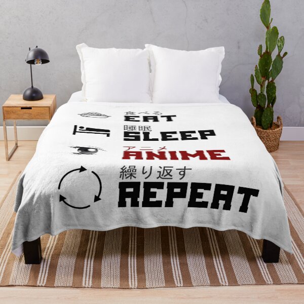 Item preview, Eat Sleep Anime Manga Weeabo Kanji Japanese designed and sold by DerNerd.