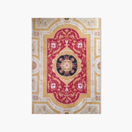 Double Parlor Carpet Medallion, Mid-19th Century Art Board Print