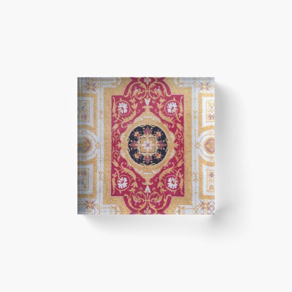 Double Parlor Carpet Medallion, Mid-19th Century Acrylic Block