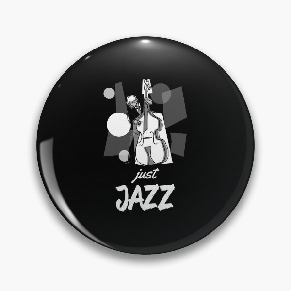 Item preview, Jazz Music "Just Jazz Double Bass Player - Black" designed and sold by ProfusionPro.