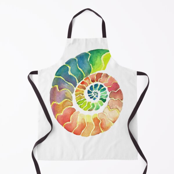 Item preview, Watercolor Fossil Ammonite in Rainbow designed and sold by VivtheFish.