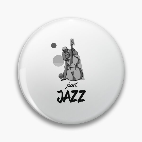 Item preview, Jazz Music "Just Jazz Double Bass Player - White" designed and sold by ProfusionPro.