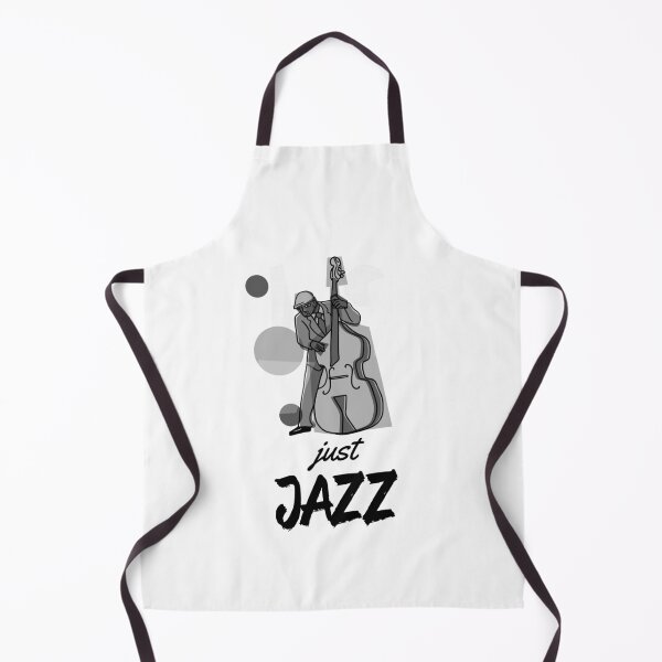 Item preview, Jazz Music "Just Jazz Double Bass Player - White" designed and sold by ProfusionPro.