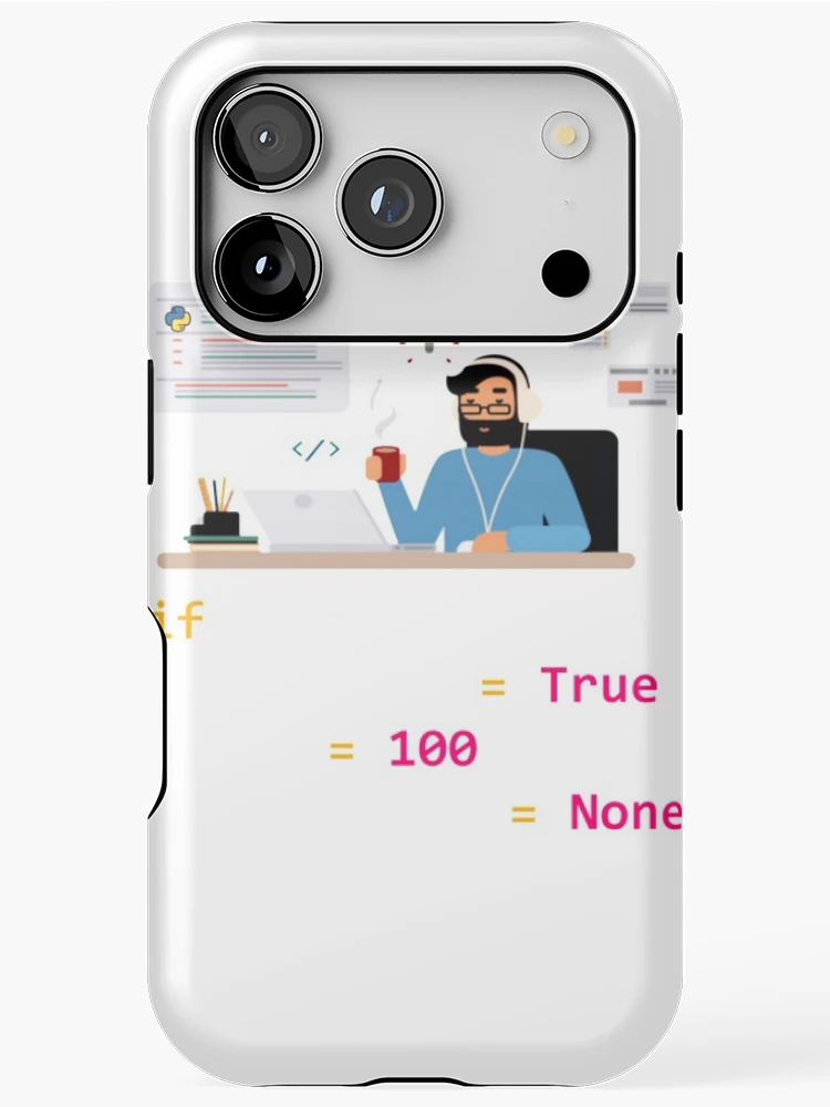 Thumbnail 1 of 4, iPhone Case, Coding time algorithm for Python Developer | Gift shirt designed and sold by trending-cats.