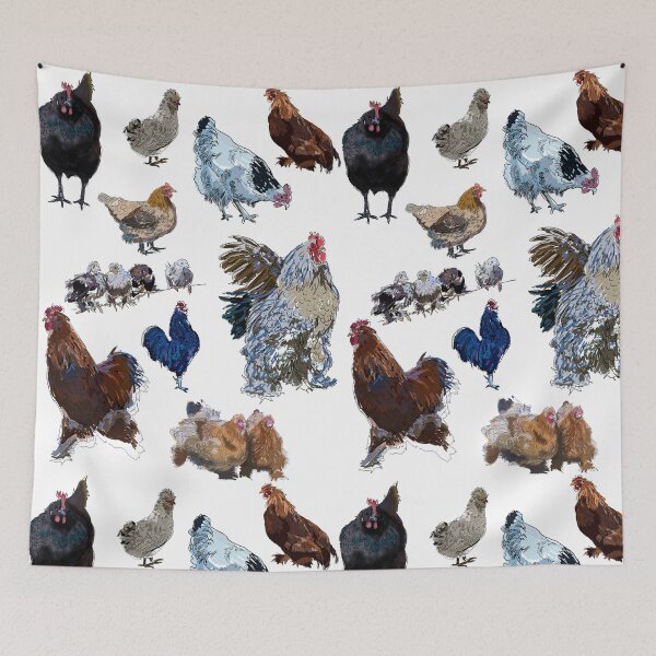 Item preview, Colourful chickens everywhere! designed and sold by Voimaelain.