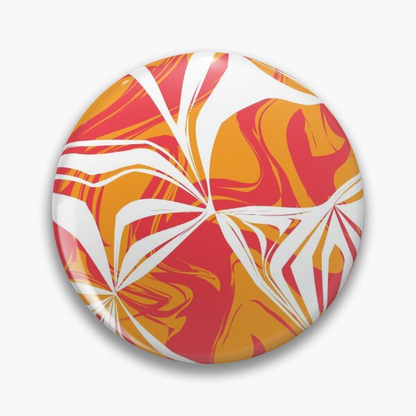 Artikelvorschau, Rotes orange und weißes abstraktes Wellenmuster entworfen und verkauft von BLMcreations.
