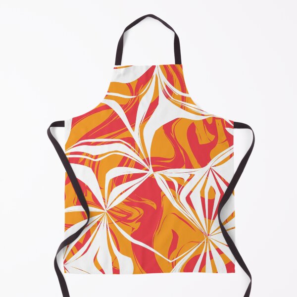 Artikelvorschau, Rotes orange und weißes abstraktes Wellenmuster entworfen und verkauft von BLMcreations.