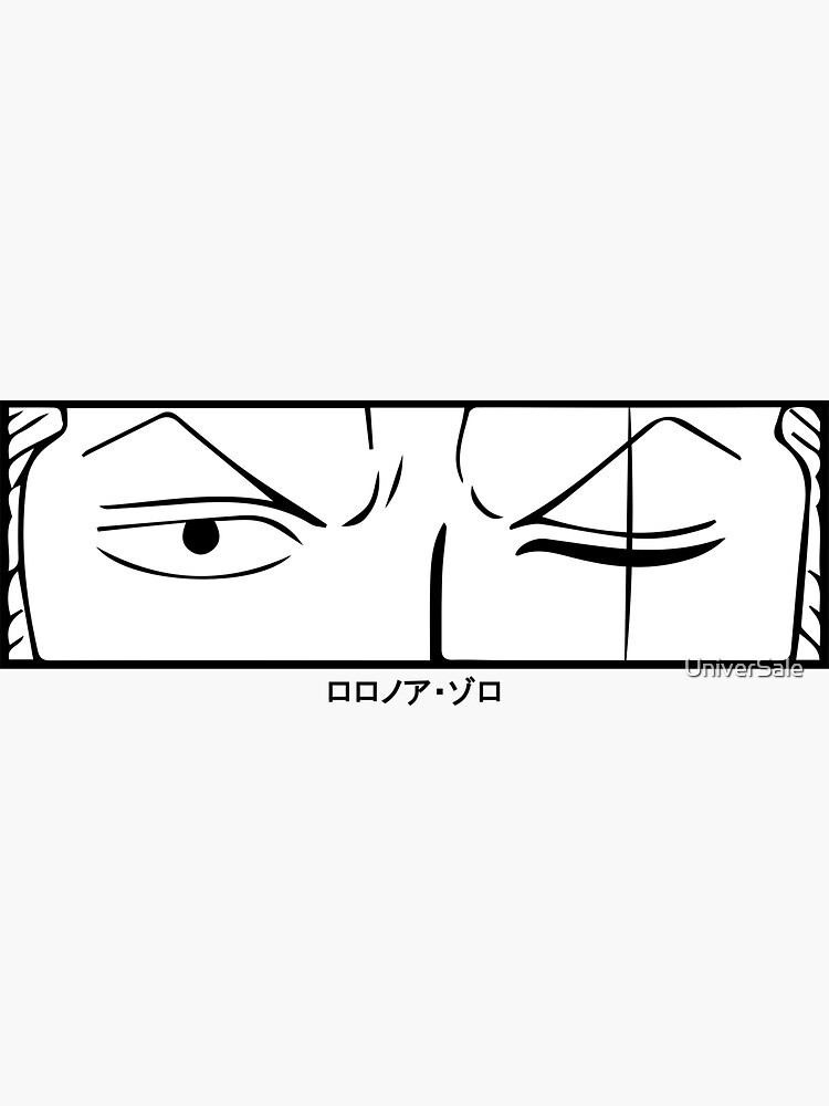 "One piece Zoro eyes Manga" Sticker for Sale by UniverSale Redbubble