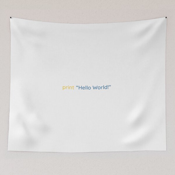 Artikelvorschau, Python-Druck ("Hallo Welt!") | Python-Codierung Merch | Geschenkhemd entworfen und verkauft von trending-cats.