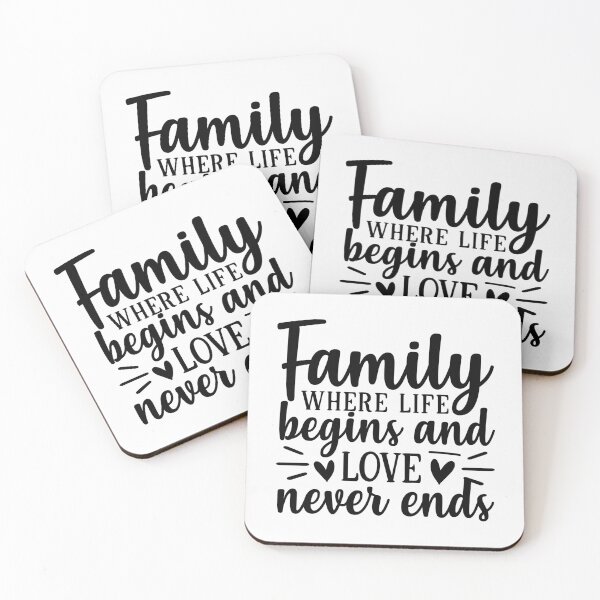 Aperçu de l'œuvre Family where life begins and love never ends créée et vendue par SasKloset.