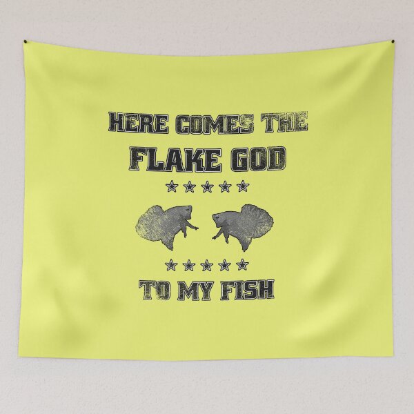 Item preview, Betta Flakefood God Fighting Fish Aquarium Fish Keeper Aquarist Gift designed and sold by TheAplus.