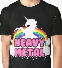 heavy metal parody funny unicorn rainbow Graphic T-Shirt