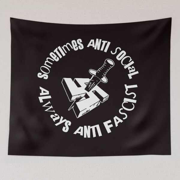 Item preview, sometimes anti social always anti fascist designed and sold by remerasnerdas.