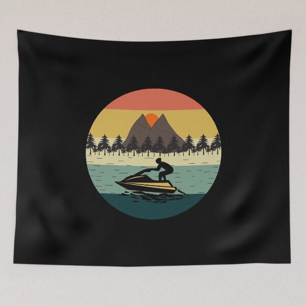 Item preview, Jet Ski Water Sports Boat Sea Summer Beach Vintage Retro designed and sold by CuteDesigns1.