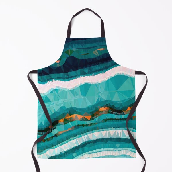 Item preview, Turquoise Agate Geode Low Poly Geometric Triangle Art designed and sold by Vicky Brago-Mitchell®.