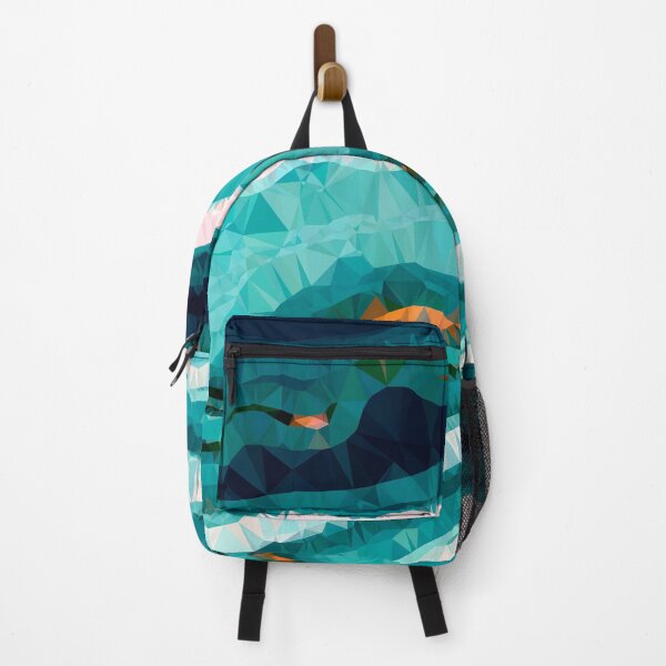 Item preview, Turquoise Agate Geode Low Poly Geometric Triangle Art designed and sold by Vicky Brago-Mitchell®.