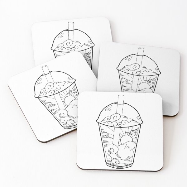 Item preview, Cup of Japan, Mount Fuji, rising sun, bubble tea designed and sold by StudioHinte.