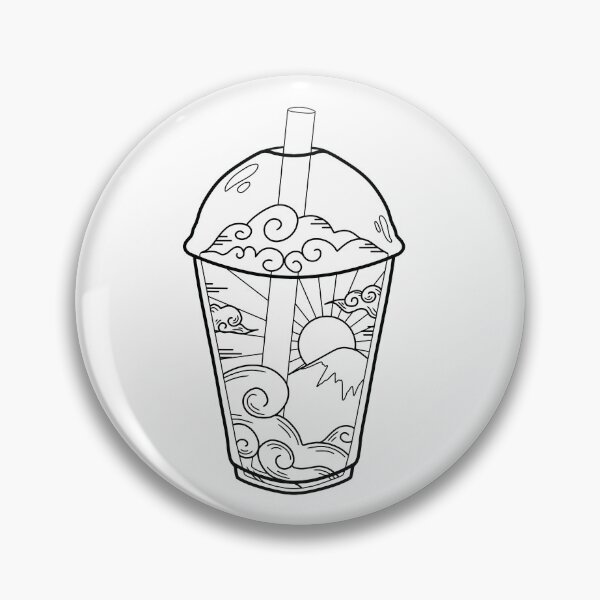 Item preview, Cup of Japan, Mount Fuji, rising sun, bubble tea designed and sold by StudioHinte.