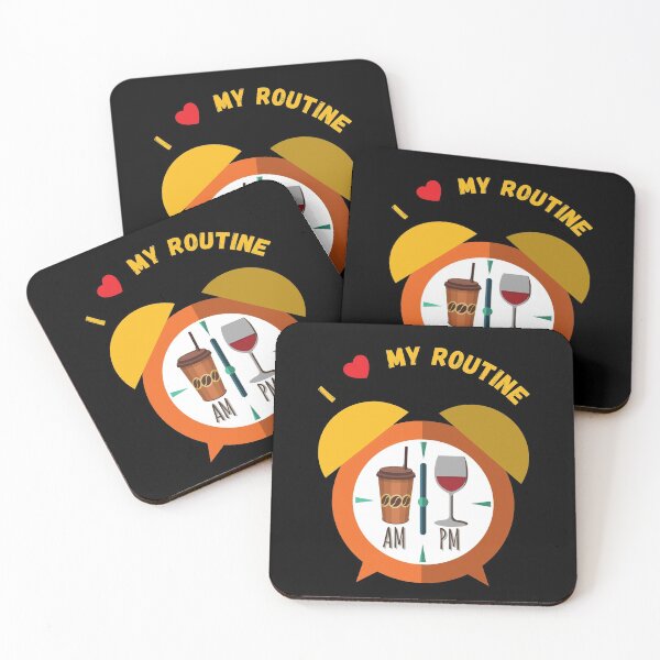 Item preview, I Love My Routine Coffee AM Wine PM | Funny Design for Coffee Espresso and Wine Lovers  designed and sold by InkItStudio.