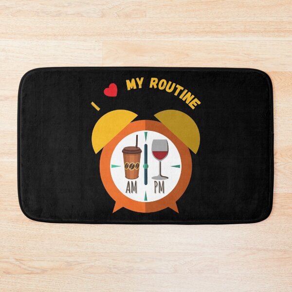 Item preview, I Love My Routine Coffee AM Wine PM | Funny Design for Coffee Espresso and Wine Lovers  designed and sold by InkItStudio.