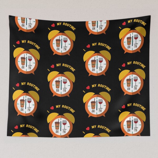 Item preview, I Love My Routine Coffee AM Wine PM | Funny Design for Coffee Espresso and Wine Lovers  designed and sold by InkItStudio.