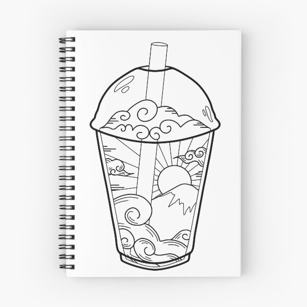 Item preview, Cup of Japan, Mount Fuji, rising sun, bubble tea designed and sold by StudioHinte.