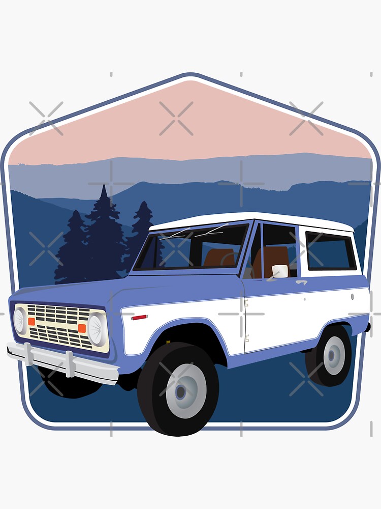 Vintage Red and White Bronco on the West Coast (Sequoia National Park)  Essential T-Shirt for Sale by brainthought