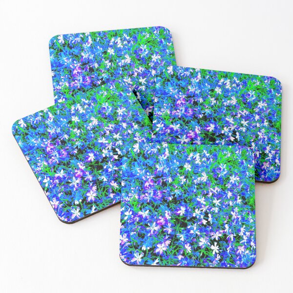 Item preview, Pretty Blue and White Spring Flowers - Nature Photo - Ornamental Plants - Digitally Enhanced designed and sold by Cosmic-Ferret.