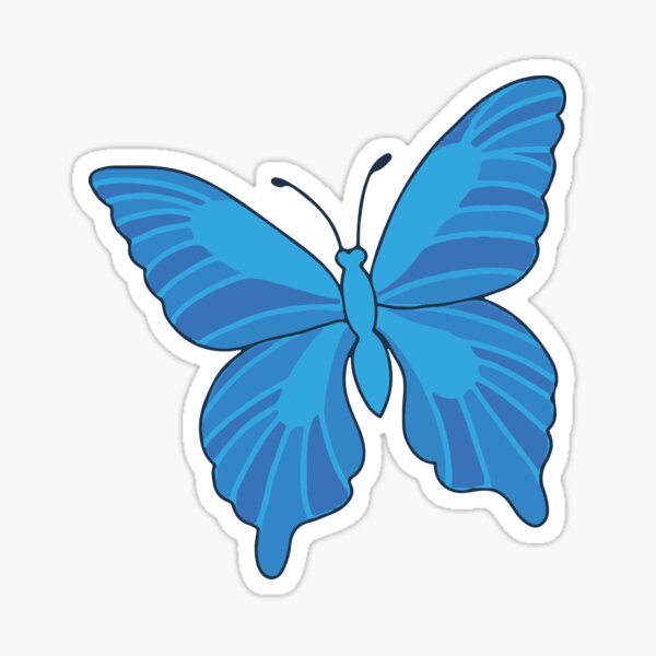 Blue Butterfly Emoji Merch & Gifts for Sale