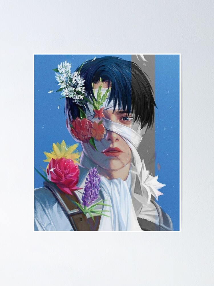 Levi Ackerman Flowers Attack on Titan " Poster by Redbubble