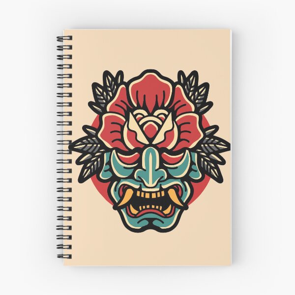 Item preview, Traditional Japanese Oni Mask with Rose designed and sold by SLAG-Creative.