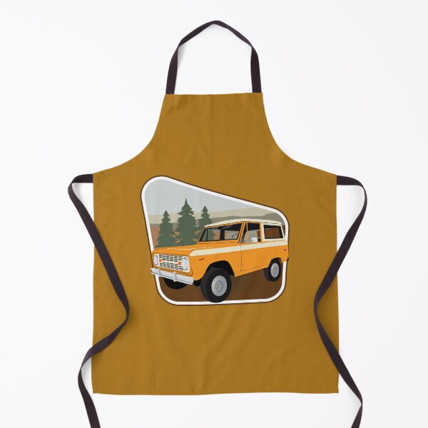 Item preview, Vintage Orange Bronco Against a Forestry Backdrop designed and sold by brainthought.
