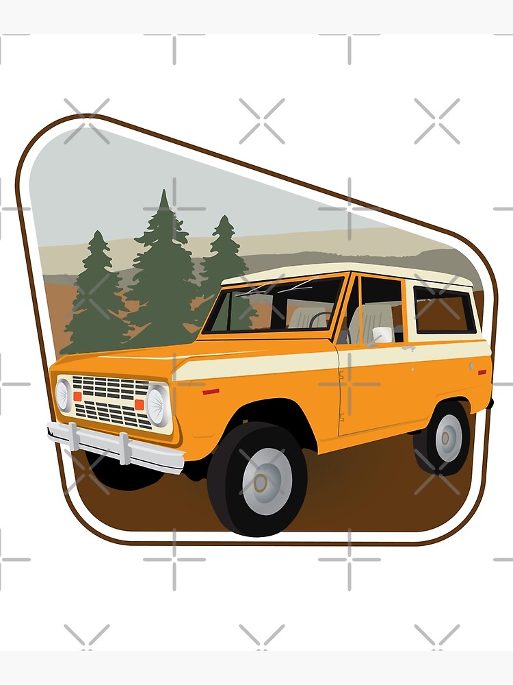 Vintage Red and White Bronco on the West Coast (Sequoia National Park)  Essential T-Shirt for Sale by brainthought