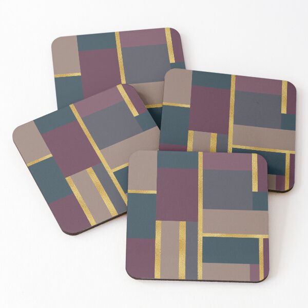 Item preview, Geometric Artwork with Squares and Gold designed and sold by BilgePaksoylu.