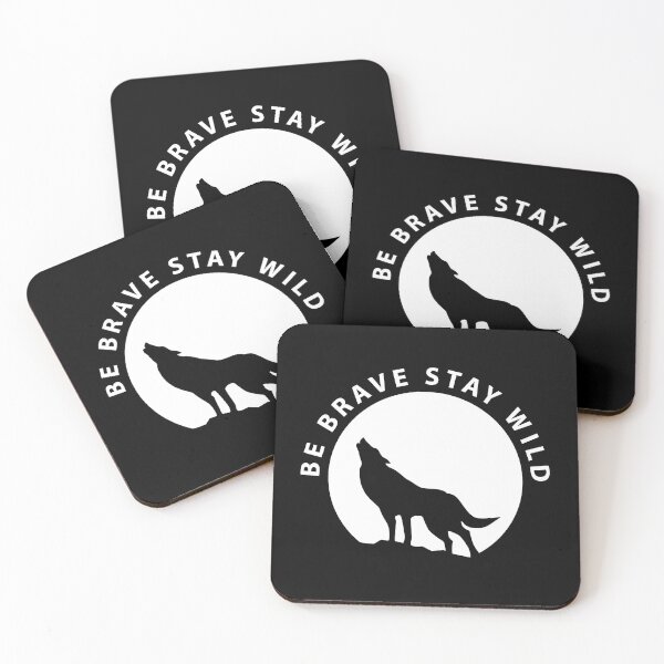 Item preview, Wolf Be Brave Stay Wild Wilderness Outdoors designed and sold by StudioTina.