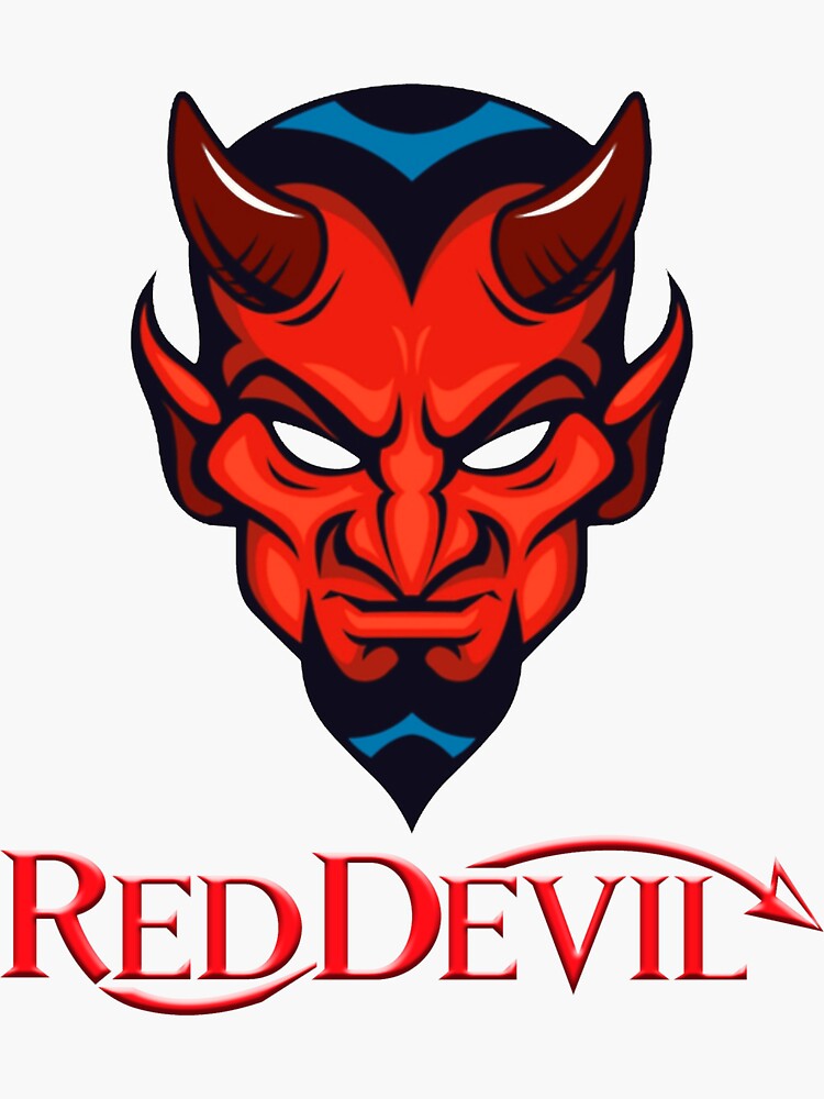 Red Devil Skull' Sticker