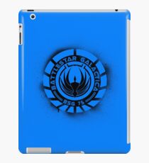 Battlestar Galactica Grunge - Dark Blue Line iPad Case/Skin