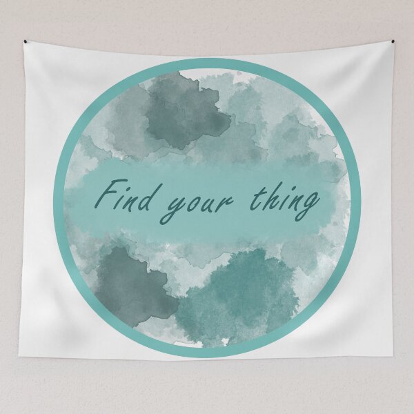 Item preview, Find Your Thing Turquoise Watercolour Splashes designed and sold by pastel-only.