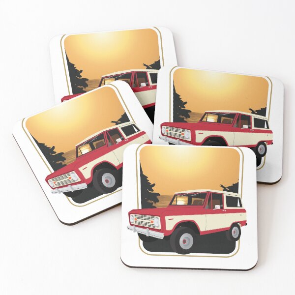 Item preview, Vintage Red and White Bronco on the West Coast (Sequoia National Park) designed and sold by brainthought.
