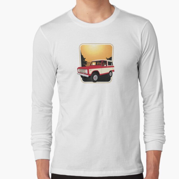 Vintage Red and White Bronco on the West Coast (Sequoia National Park)  Essential T-Shirt for Sale by brainthought