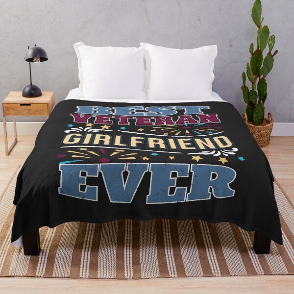 Item preview, Best Veteran Girlfriend Ever (blue) - navy army marine quotes designed and sold by DebbisPalette.