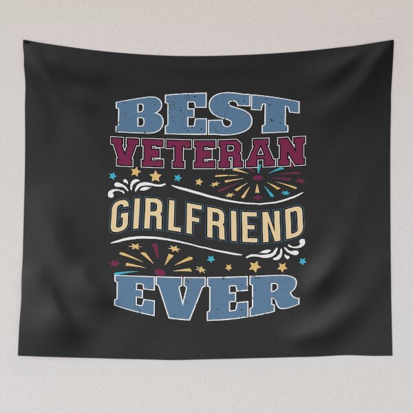 Item preview, Best Veteran Girlfriend Ever (blue) - navy army marine quotes designed and sold by DebbisPalette.